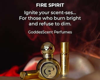 Fire Spirit Perfume Oil - Natural Tobacco Attar, Sandalwood with Terracotta by Goddesscent Perfumes