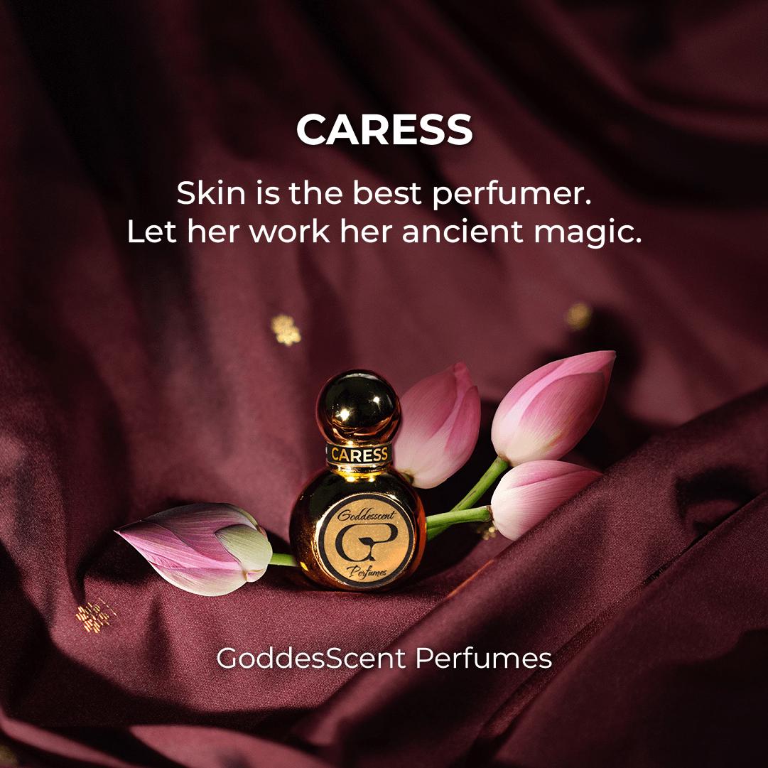 Aceite de perfume Caress - Loto + Jazmín árabe + Vainilla / Perfume vegano artesanal de Goddesscent Perfumes