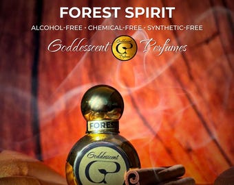 Aceite perfumado Espíritu del Bosque - Sándalo natural, attar de madera de agar con especias cálidas de Goddesscent Perfumes