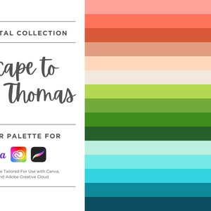 Escape to St. Thomas Color Palette / Wedding Color Palette / Brand Color Palette / Home Color Palette
