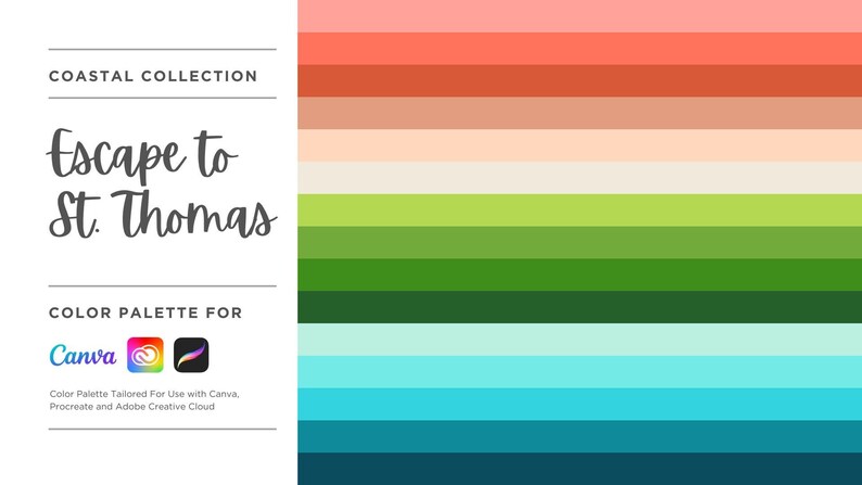 Escape to St. Thomas Color Palette / Wedding Color Palette / Brand ...