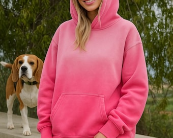Vintage Washed Übergroßer Hoodie, 350 gsm Schwergewicht Pullover, Unisex Streetwear Sweatshirt, Benutzerdefinierter Text Hoodie, Retro Washed Geschenk
