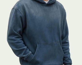 Gepersonaliseerde acid wash oversized hoodie, custom 400 gsm katoenen sweater, uniseks heavyweight streetwear hoodie, cadeau voor hem haar