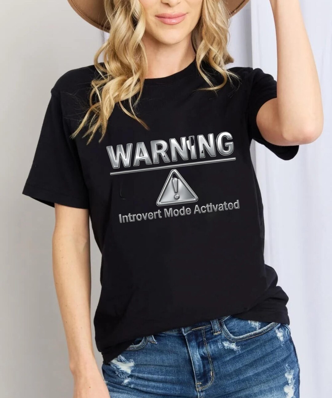 Warning Introvert Sticker Warning Introvert Mode Activated PNG, Antisocial Humor T-shirt Design ...