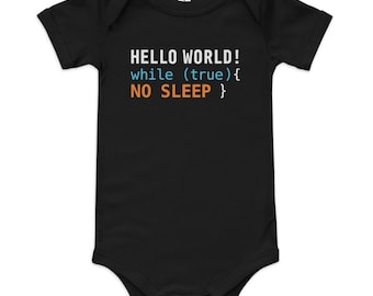 Hello World! Baby Short-Sleeved One Piece