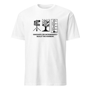 Innovera eller inkriminera | Inspirerad av SANS/RSAC Safe Harbor White Paper | Kortärmad unisex-t-shirt