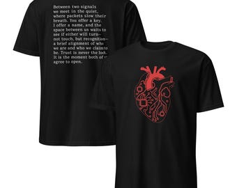 Trust Is Never the Lock | TLS Handshake Poem Tee | Circuit Heart | Care-Based Security