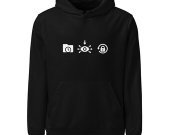 Sudadera unisex orgánica de peso medio con implante de persistencia