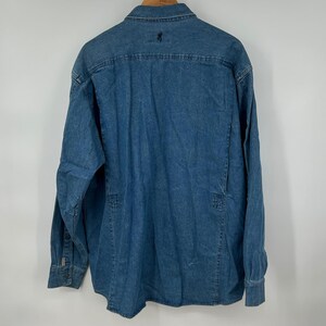 Browning Mens Denim Shirt XL Blue Embroidered Buck Long Sleeve Western Gorpcore image 12