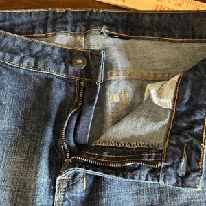 Buffalo Jeans Straight Leg Mens 38x30 Blue Faded Denim Casual Y2K Streetwear image 3