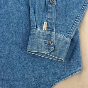 Browning Mens Denim Shirt XL Blue Embroidered Buck Long Sleeve Western Gorpcore image 6