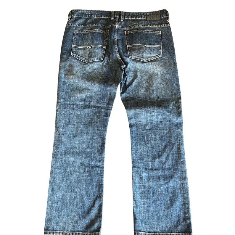 Buffalo Jeans Straight Leg Mens 38x30 Blue Faded Denim Casual Y2K Streetwear image 10