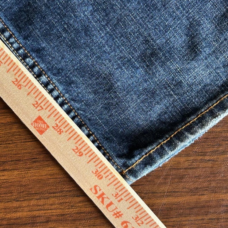 Buffalo Jeans Straight Leg Mens 38x30 Blue Faded Denim Casual Y2K Streetwear image 6