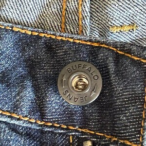 Buffalo Jeans Straight Leg Mens 38x30 Blue Faded Denim Casual Y2K Streetwear image 4