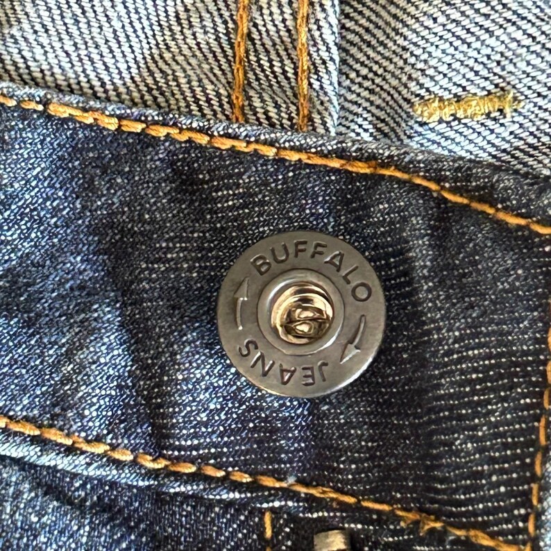 Buffalo Jeans Straight Leg Mens 38x30 Blue Faded Denim Casual Y2K Streetwear image 4