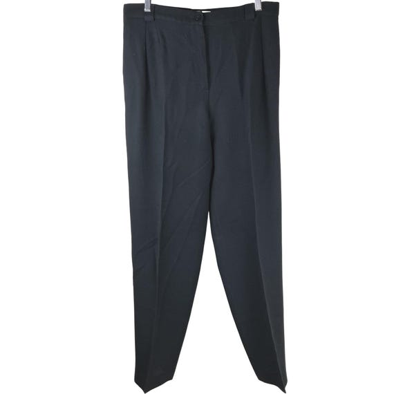 Giorgio Armani, Vintage 90s Giorgio Armani Classico Womens 33W Black Pleated Dress Pants Italy