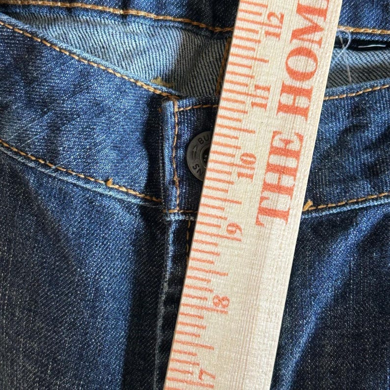 Buffalo Jeans Straight Leg Mens 38x30 Blue Faded Denim Casual Y2K Streetwear image 7