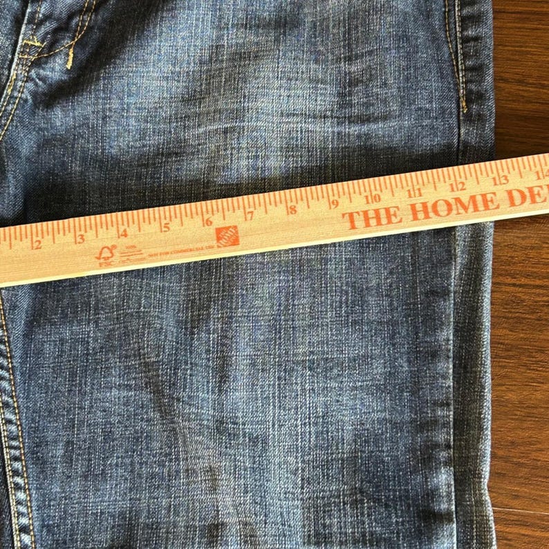 Buffalo Jeans Straight Leg Mens 38x30 Blue Faded Denim Casual Y2K Streetwear image 8