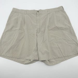 L.L. Bean Tropic Weight Chino Shorts Mens 44 Khaki Pleated Cotton Gorpcore Vtg