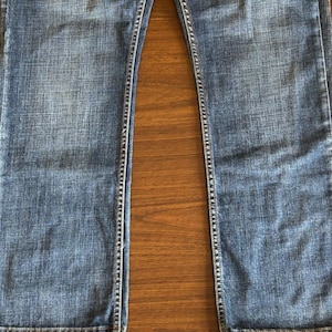 Buffalo Jeans Straight Leg Mens 38x30 Blue Faded Denim Casual Y2K Streetwear image 9