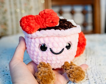 Crochet Cocoa Mug Plush | Handmade Hot Chocolate Plushie