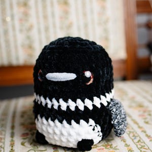 Crochet Loon Plush: Handmade Amigurumi Bird Gift