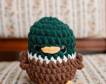 Crochet Mallard Duck Plush – Handmade Amigurumi Bird