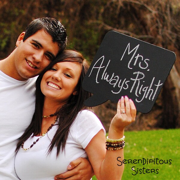 Chalkboard Speech Bubble - Photography Prop - Large Size