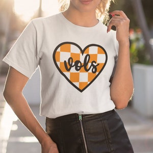 Vols Checkerboard Heart | Tennessee| Short Sleeve Tee