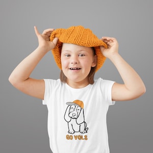 Tennessee Vols Smokey Puppy Youth Tee, College Football Fan Shirt, Volunteer Team Logo Apparel, Kids Game Day Tshirt