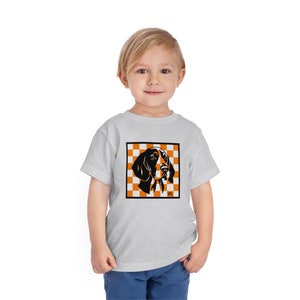 Camiseta de manga corta Checkerboard Smokey / Tennessee Vol / para niños pequeños
