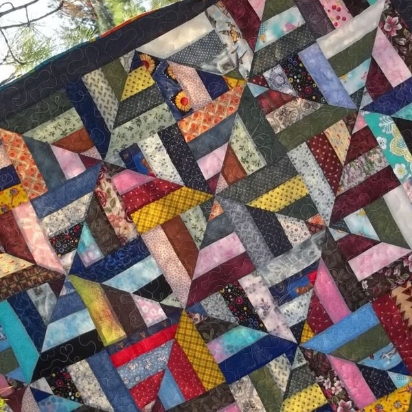 Scrappy Twin size quilt