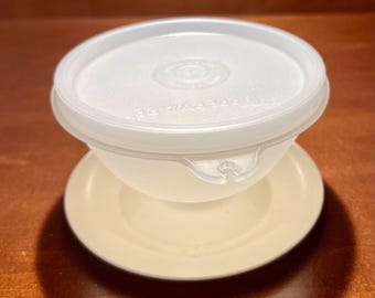 1960年代 タッパーウェア ショートデザート皿 - 蓋付き4個セット
