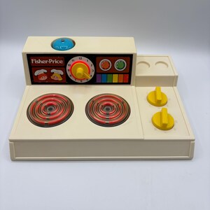 Kuchenka Fisher-Price Magic Burner z 1978 r. | Zabawka kuchenna Fun With Food (nr 919)