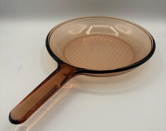 Corning Visions Braunglaspfanne | Vintage Französisch Made Bratpfanne (Ohne Deckel)