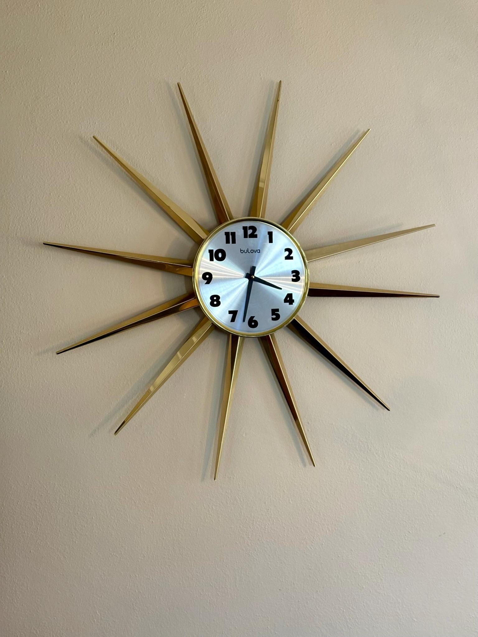 Starburst clock vintage - Etsy 日本