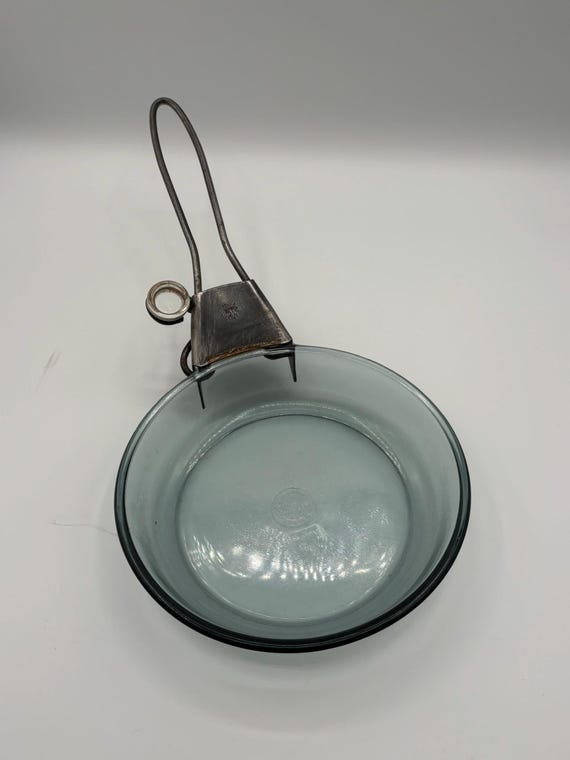 激レア　戦時中モデル old pyrex ダブルボイラー　ウッドハンドル Vintage 7