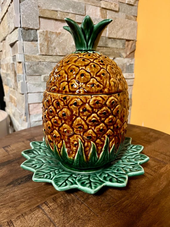 パイナップル 陶器 小物入れお玉置き アップルパイの小物入れ おもちゃ