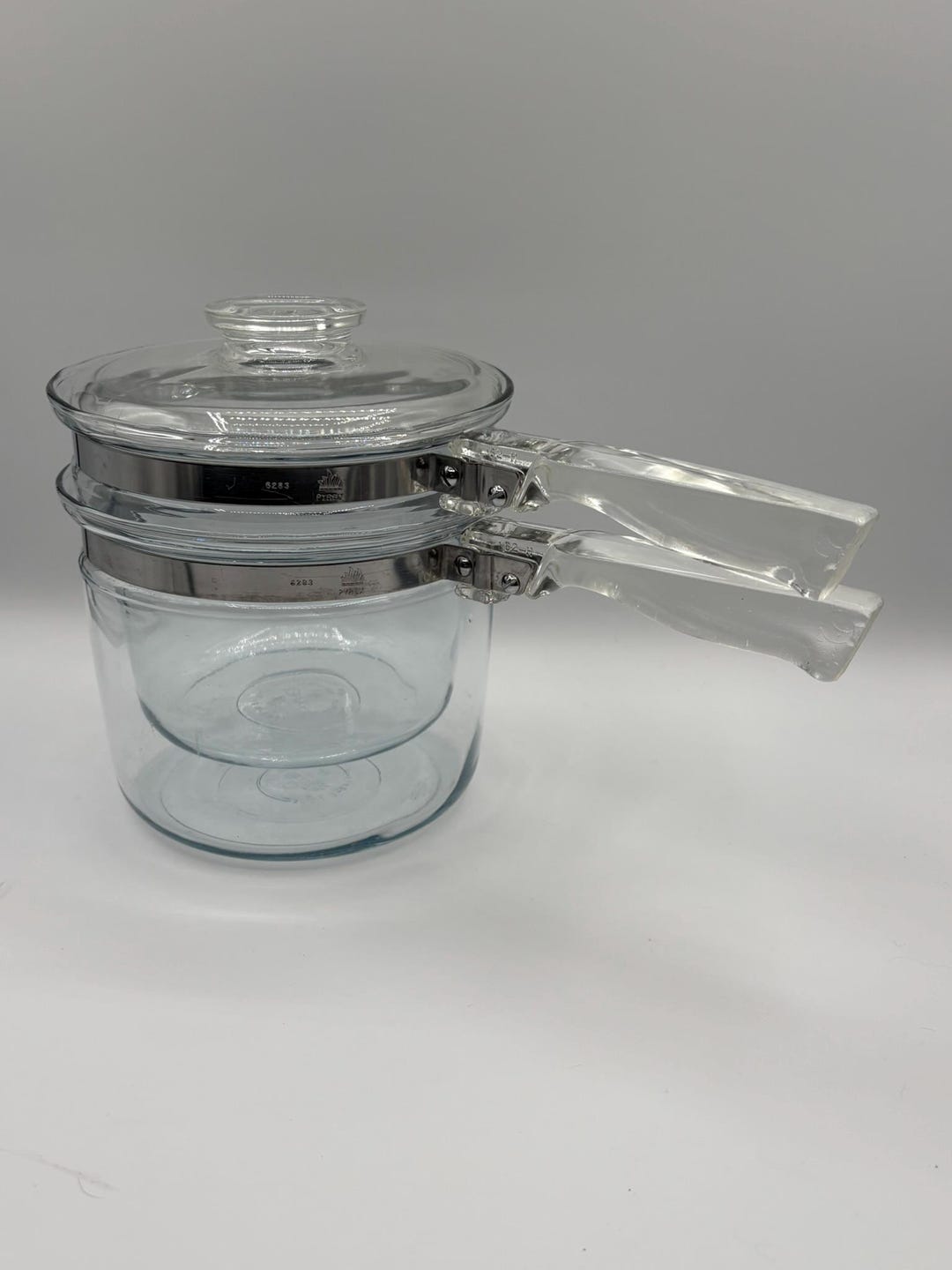Pyrex Flameware Cookware Vintage Pyrex Flameware Double Boiler | Stovetop Cookware With Lid - Etsy