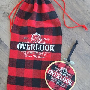 Buffalo Plaid ornament or wine bag - The Shining, Overlook Hotel