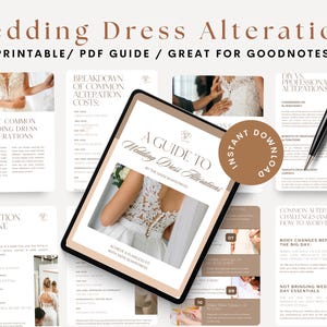 Bride to be Wedding Dress Alterations Guide | Bridal Fitting Timeline, Checklist (PDF Download)