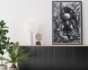 Kaws Figure Hypebeast Style Graffiti Printable Poster | Instant Download