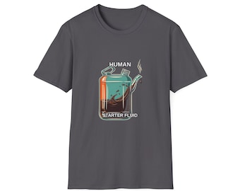 Camiseta divertida para amantes del café, regalo de barista con fluido iniciador humano