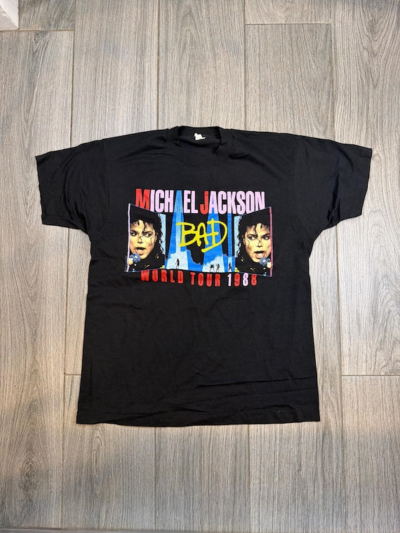 The 1988 Michael Jackson Bad World Tour Black T-shirt XL - Etsy