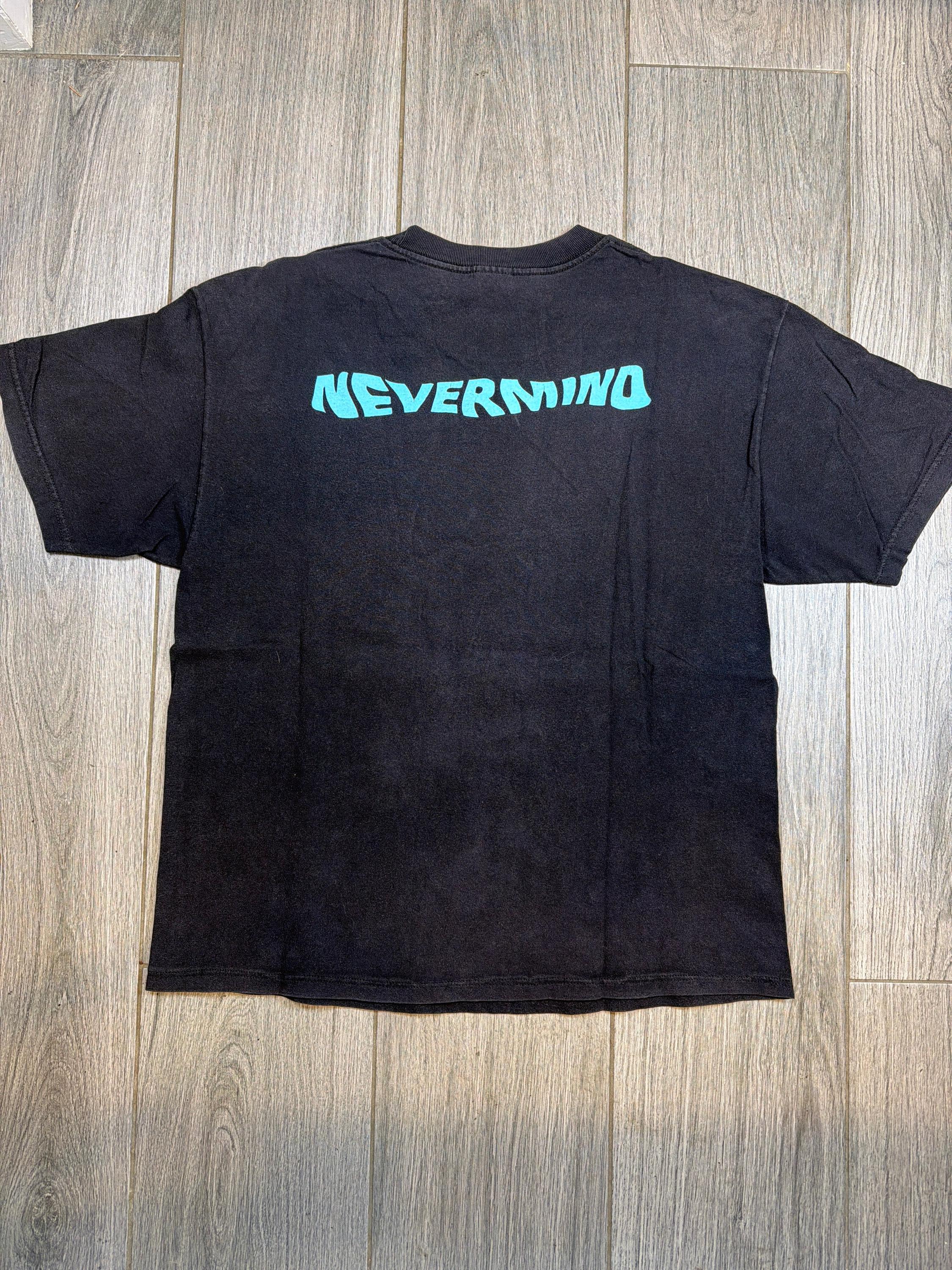 Nirvana Comic Nevermind Cartoon Double Sided Band Black T-shirt Large ...