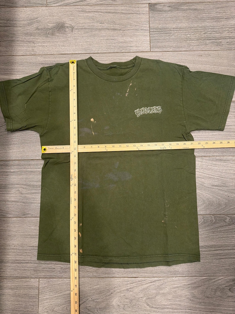 The 90|00s Homies Mijos Chicano Low Rider Graphic Green T-Shirt Medium image 2