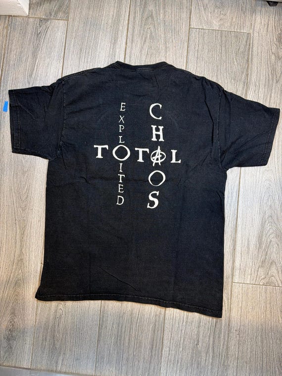 The Exploited Total Chaos Double Sided Punk Black… - image 3
