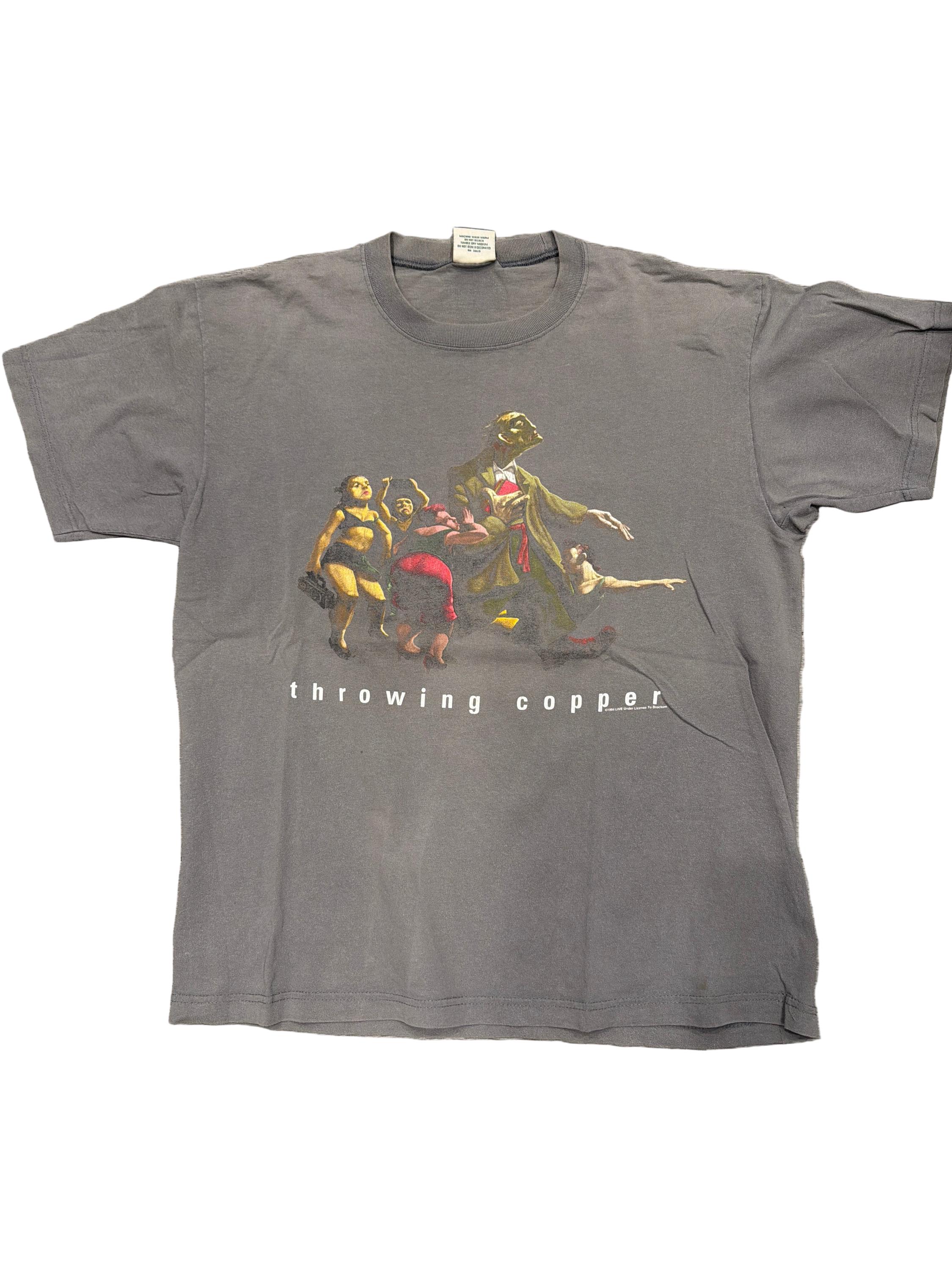 The 1995 Live Band Throwing Copper Tour Dates Grey T-shirt XL 