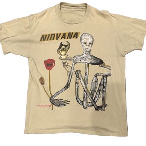 Camiseta XL de Nirvana Incesticide Kurt Cobain Thrashed de 1993