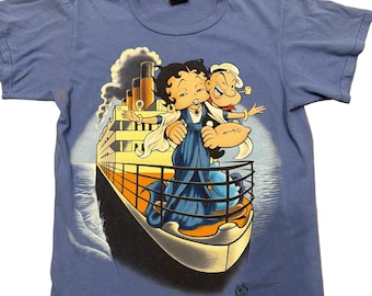 Vintage Cartoon Shirt, Popeye X Betty Boop X Titanic. - Etsy